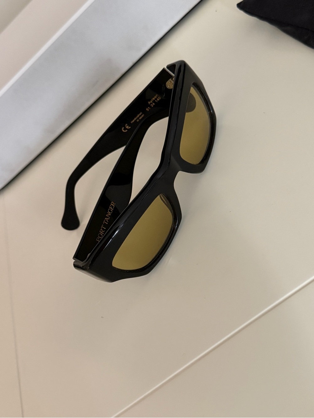 Port Tanger Black Sunglasses with Yellow Lenses - STYLE ARYEEN